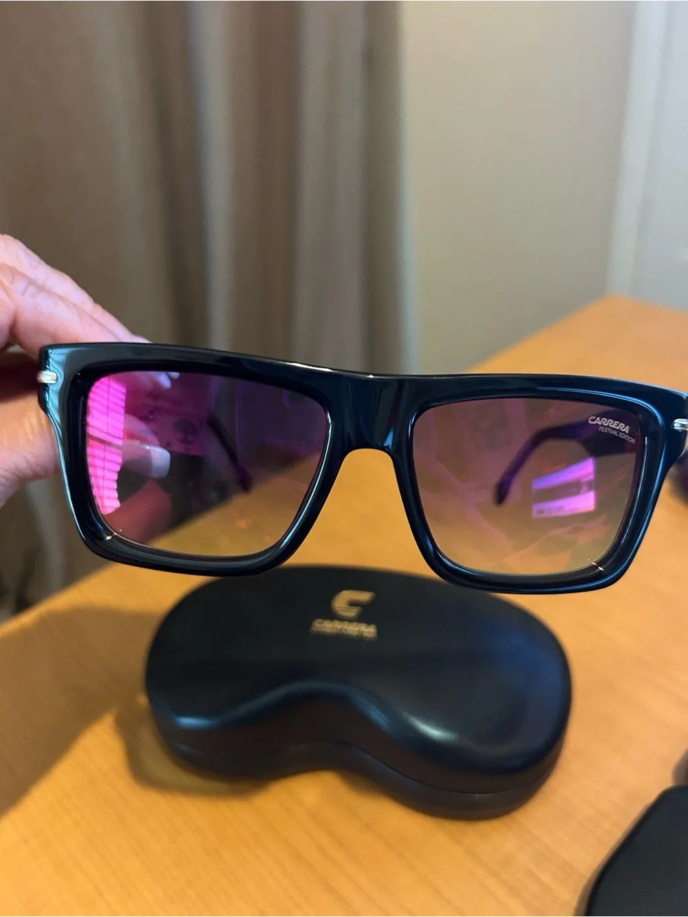 Carrera Festival Edition 305/S Black Square Sunglasses NWT Unisex NEW